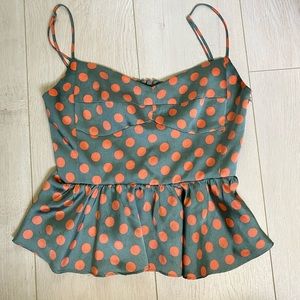 Polka dot Zara top size m